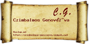 Czimbalmos Genovéva névjegykártya